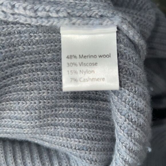 BENEDETTA B Light Blue Merino Wool Cashmere Blend Turtleneck Sweater-S - Picture 8 of 9